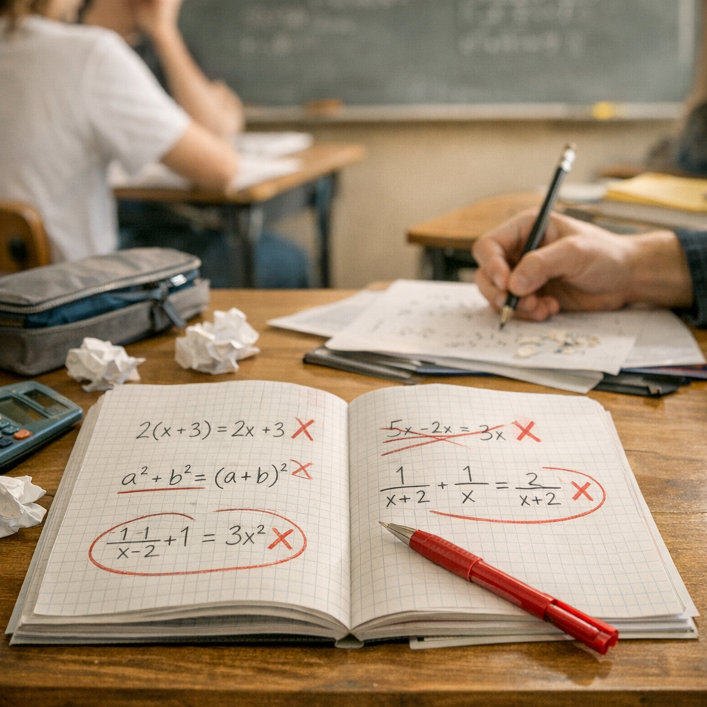 Erreurs fréquentes en calcul littéral en Seconde : 5 pièges à éviter