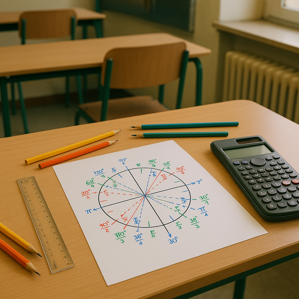Cercle trigonométrique fiche PDF : la version utile pour le bac