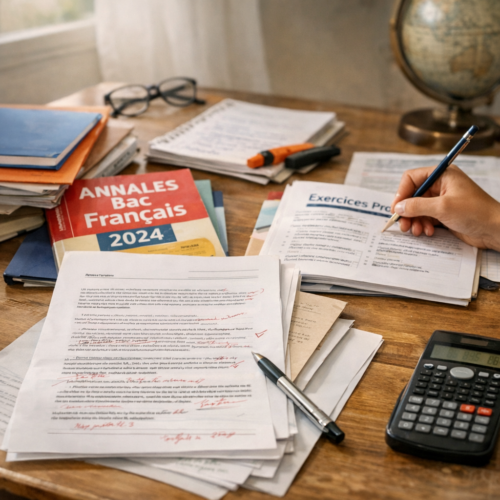 Exercices progressifs sur sujets, annales et voies du bac 2024