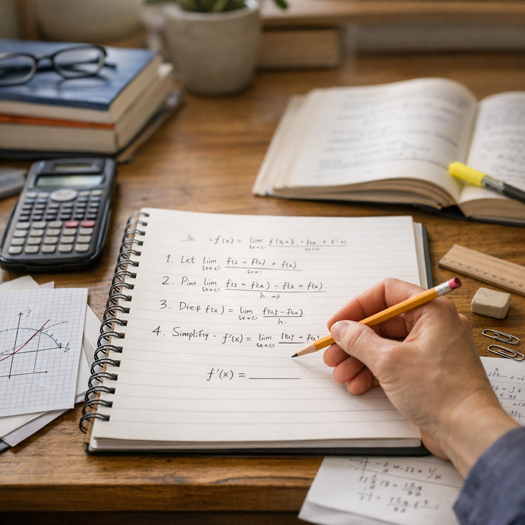 Comment calculer une dérivée : la méthode en 4 étapes