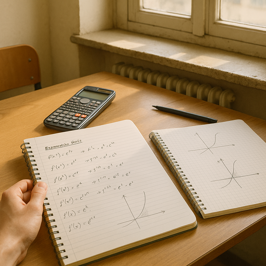 Dérivée exponentielle : règle, méthode et exemples