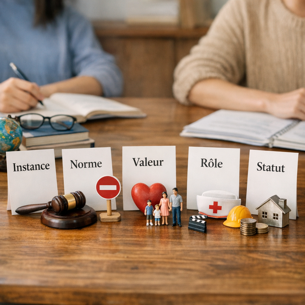 Tableau inédit : instance, norme, valeur, rôle et statut