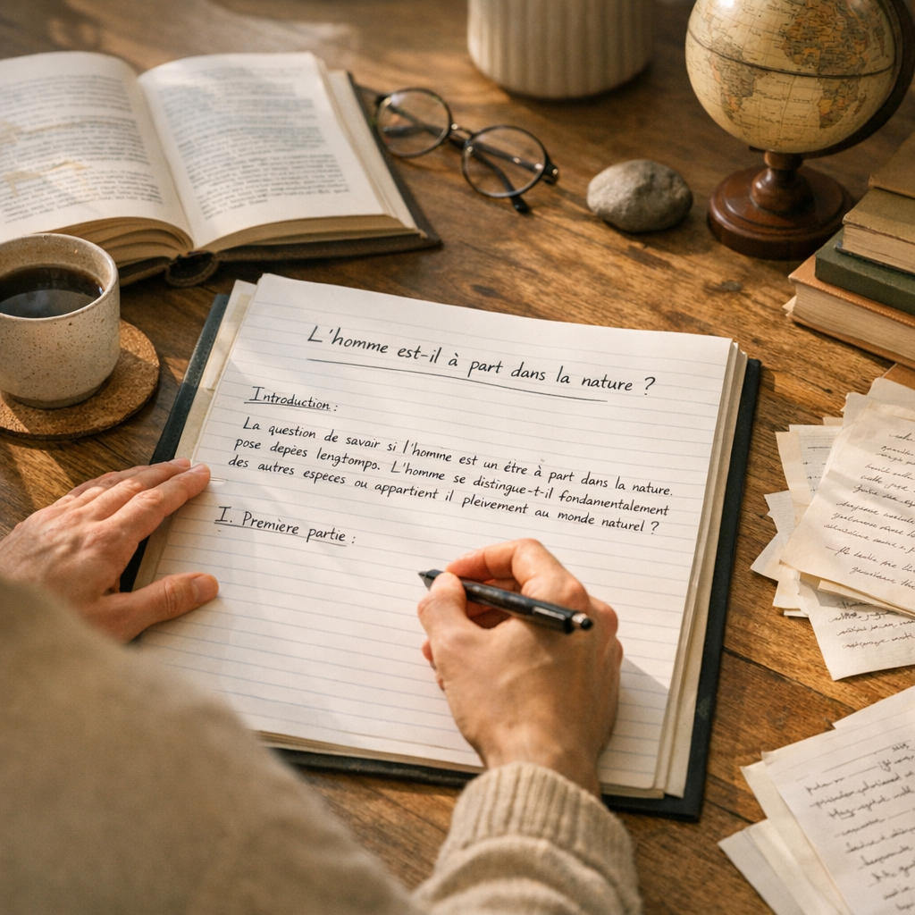 Exemple de dissertation de philosophie rédigée : « L'homme est-il à part dans la nature ? »