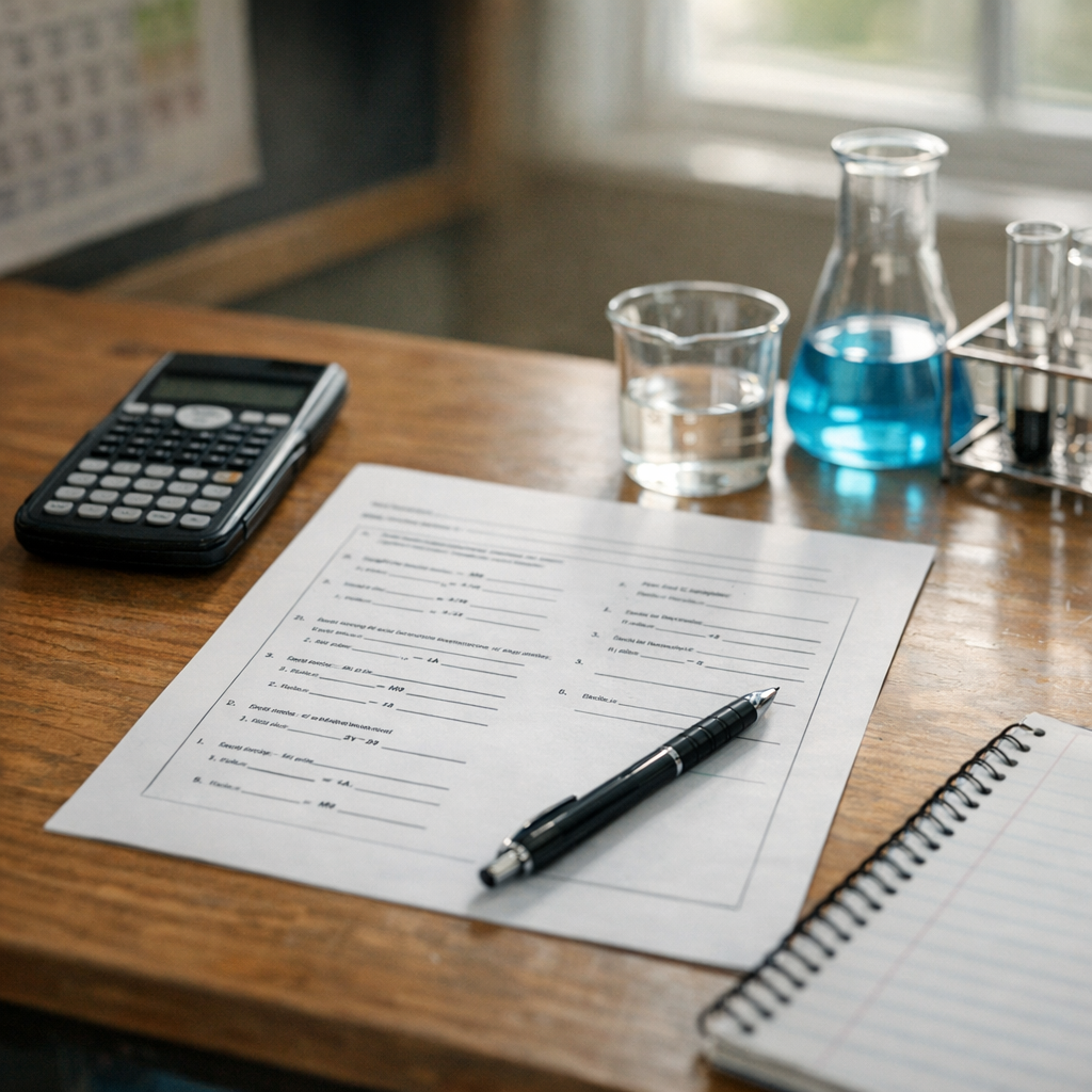Les exercices de Physique-Chimie en seconde : évaluation de la mole