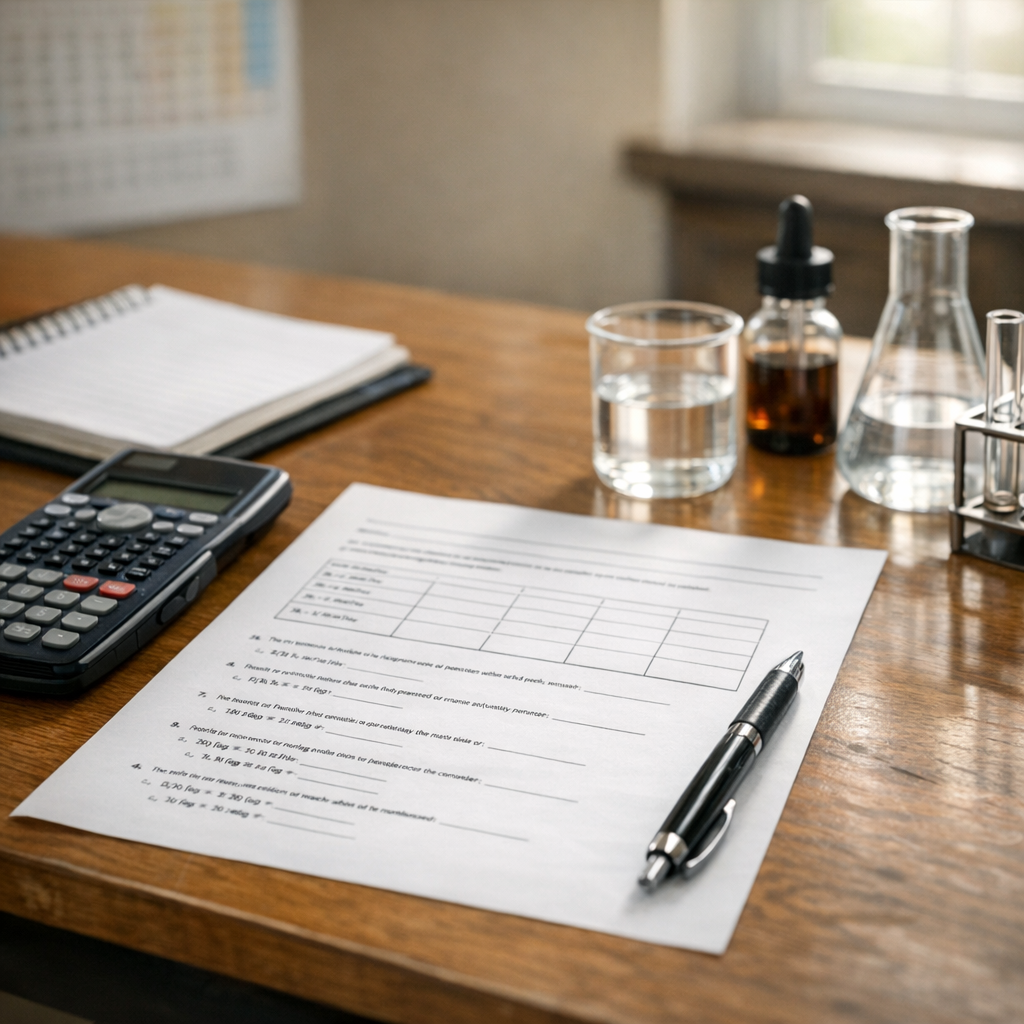 Les exercices de Physique-Chimie en seconde : évaluation de la mole