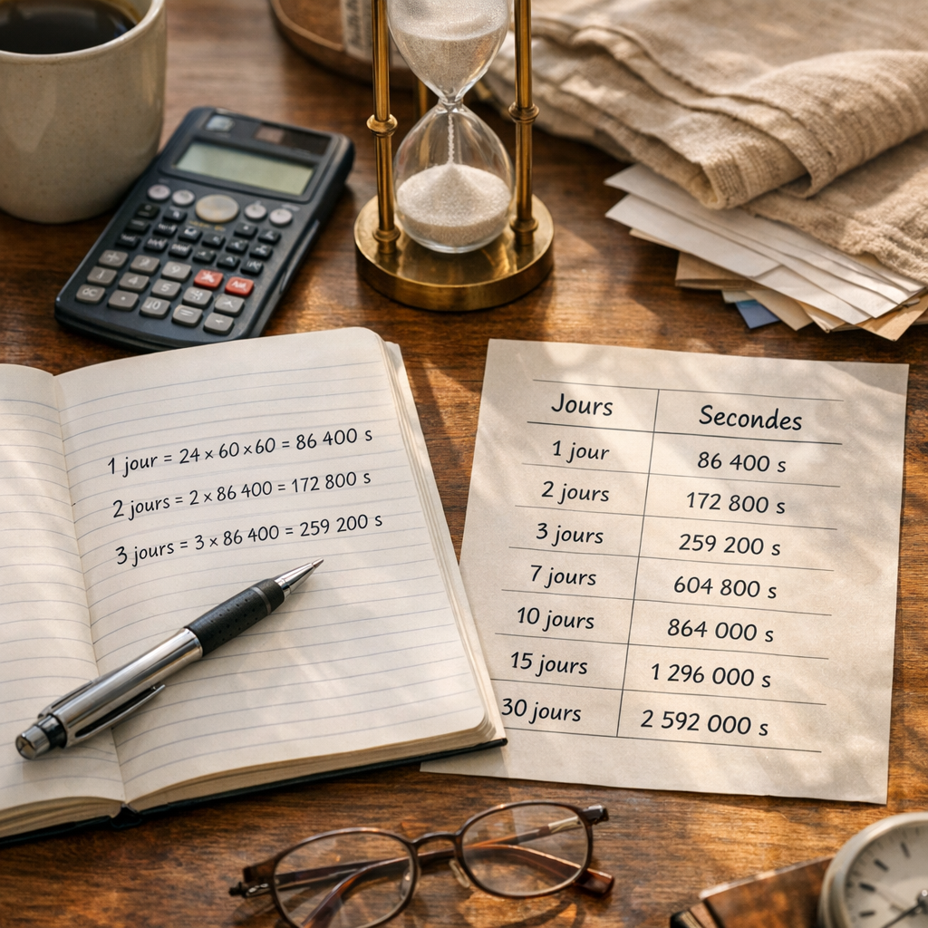 Exemples résolus et tableau des conversions utiles