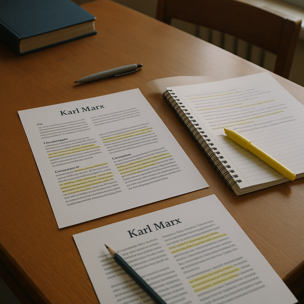 Karl Marx fiche PDF : résumé clair pour le bac
