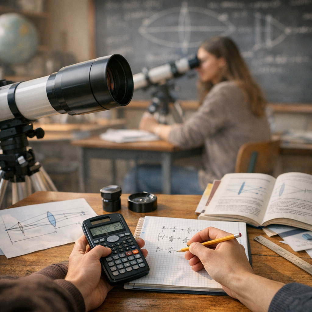 Grossissement de la lunette astronomique : la méthode fiable au bac