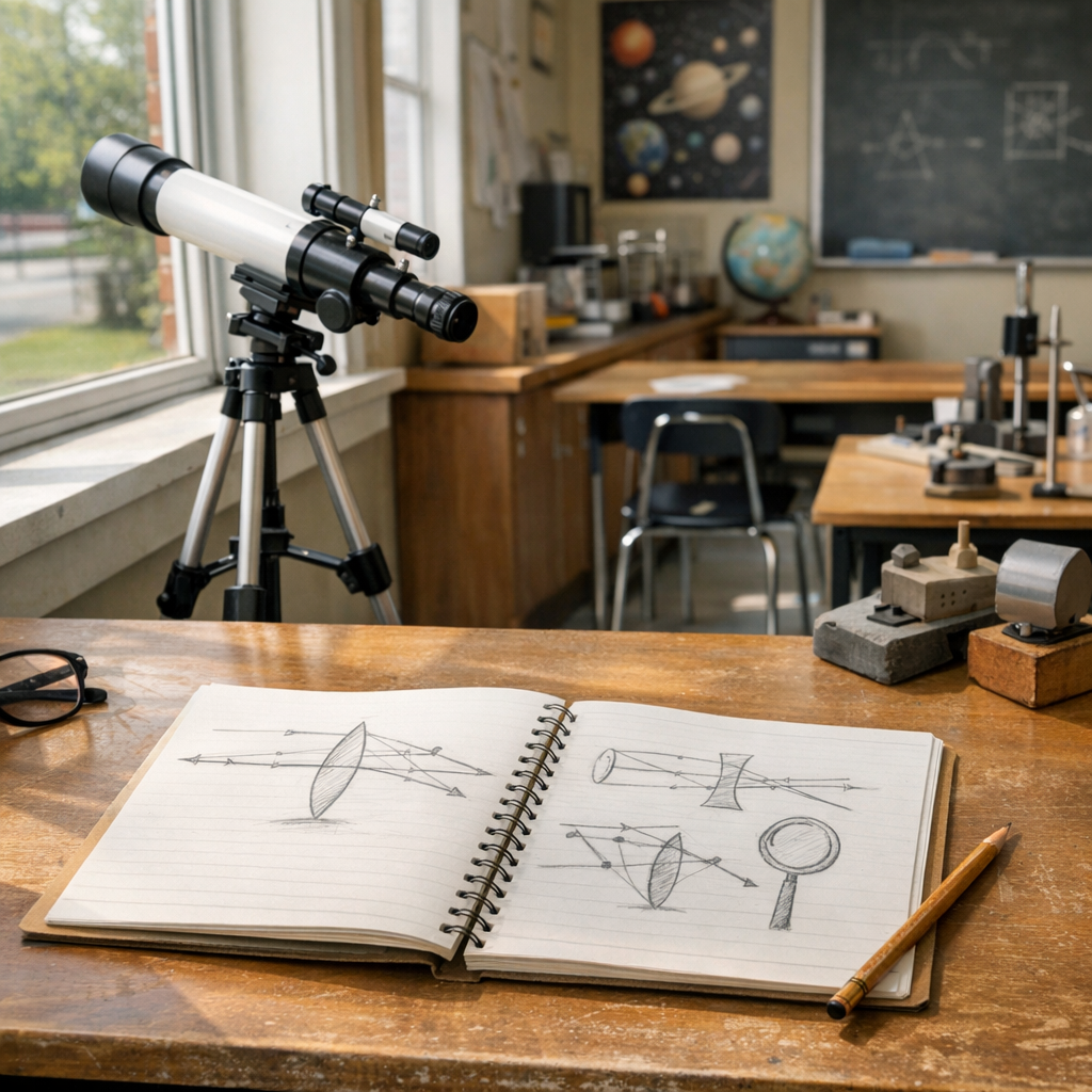La lunette astronomique en terminale : évaluation et correction