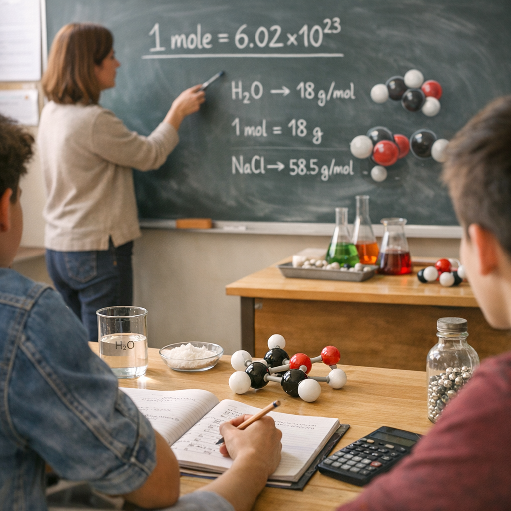 Cours de physique-chimie Seconde&nbsp;: comprendre la mole et l’utiliser sans se tromper