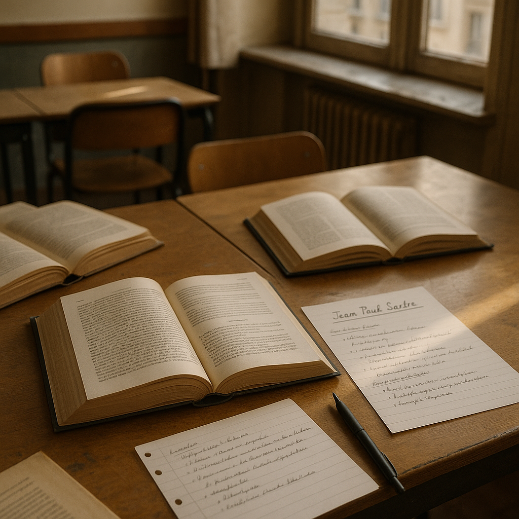 Sartre : fiche claire pour réviser l’essentiel au bac