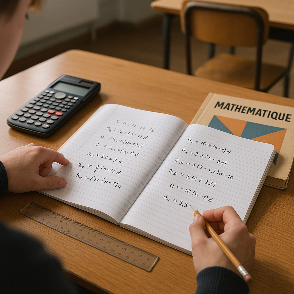 Somme suite arithmétique : formule, méthode et exemple bac