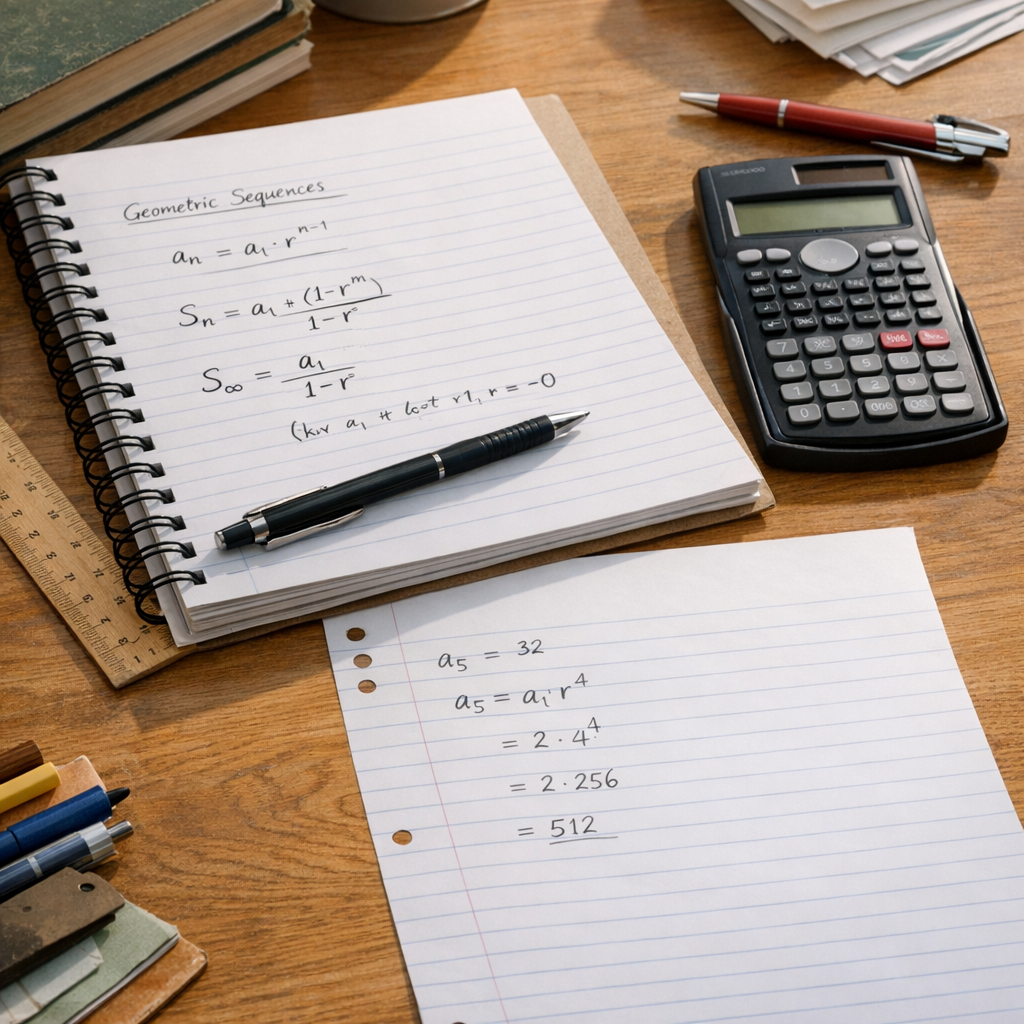 Somme suite géométrique : formule simple et méthode bac