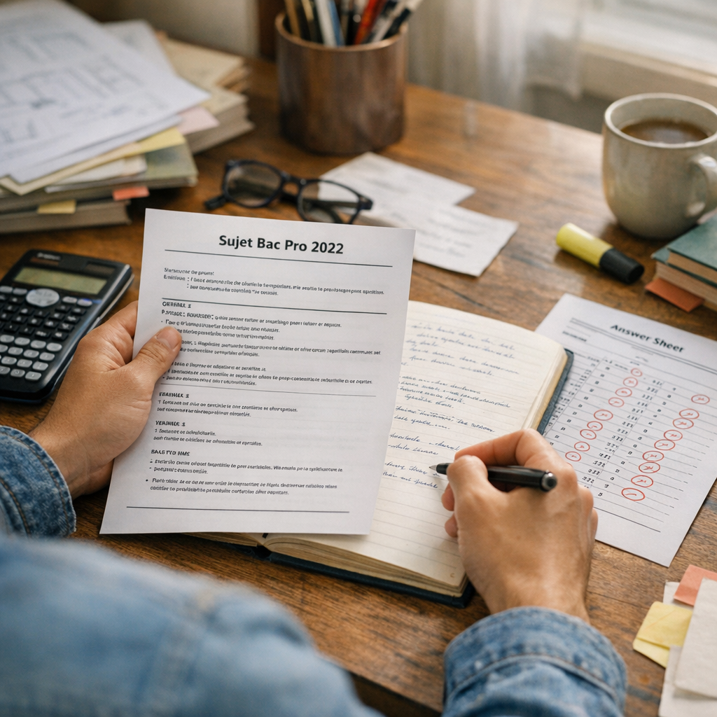 Comment travailler un sujet bac pro 2022 sans copier le corrigé&nbsp;?
